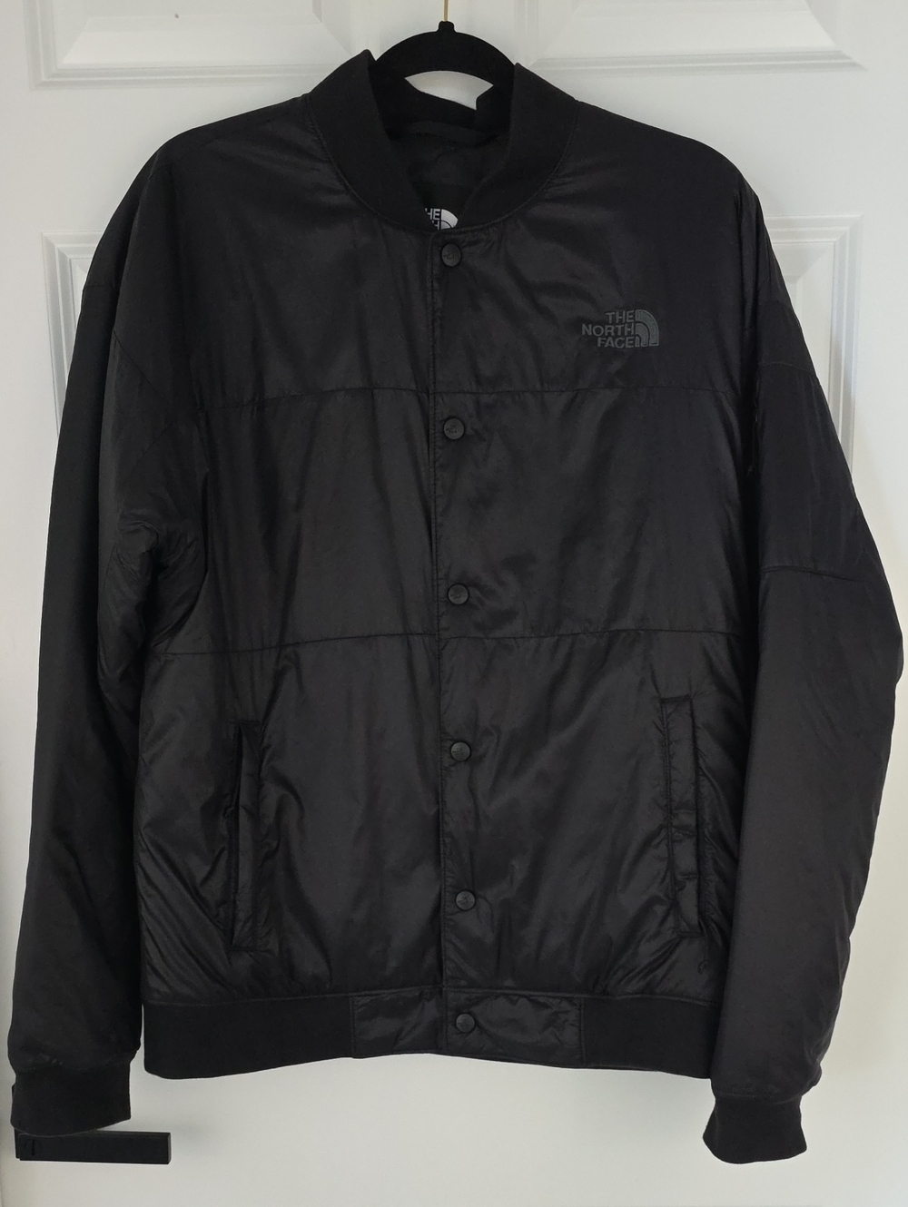 The North Face Mens Presley Insulated Black Bomber-Style Jacket. Size Small.